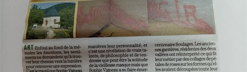 Article journal de Millau: Les créations des résidents de la Résidence à l'honneur
