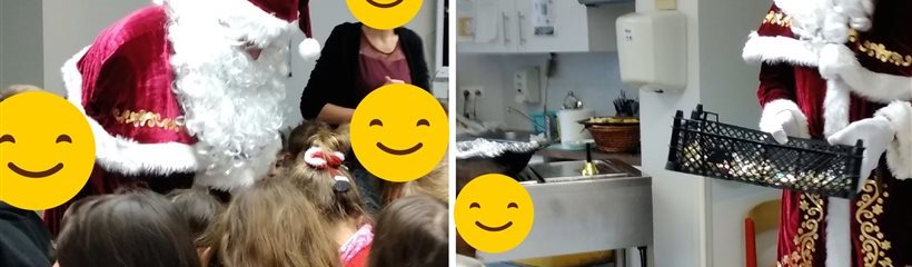 Visite du père Noël à la cantine ! 